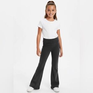 Zara Charcoal Fold-Over Kids Flare Pants/Leggings Girls Size 10